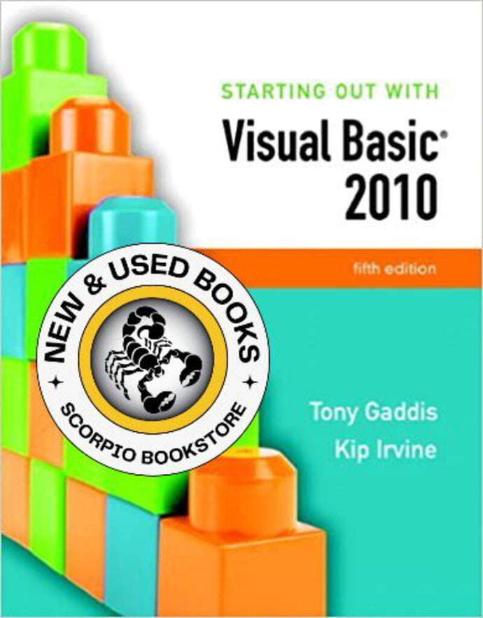 Starting out with Visual Basic 5th Edition 2010 by Tony Gaddis 9780136113409 (USED:ACCEPTABLE) *AVAILABLE FOR NEXT DAY PICK UP* *Z32 [ZZ]
