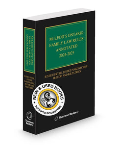 *PRE-ORDER, APPROX 4-6 BUSINESS DAYS* McLeod's Ontario Family Law Rules Annotated, 2024-2025 by Madam Justice Laura Fryer 9781038209382