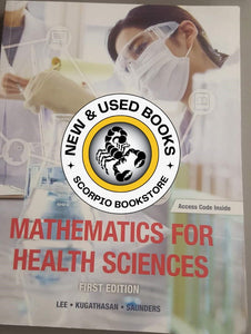 Mathematics for Health Sciences 1st Edition with Access Code by Lee 9781927737095 *121g *FINAL SALE* [ZZ]