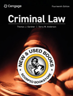 *PRE-ORDER, APPROX 4-6 BUSINESS DAYS* Criminal Law 14th Edition by Thomas J. Gardner 9780357935491 [ZZ]