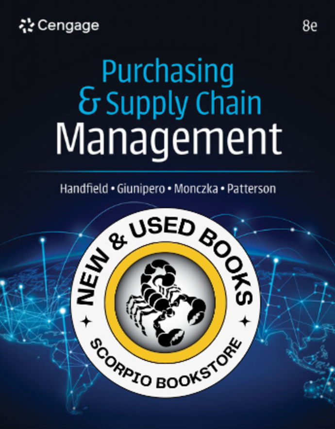 *PRE-ORDER, APPROX 4-6 BUSINESS DAYS* Purchasing and Supply Chain Management 8th Edition by Robert B. Handfield 9798214042039 [ZZ]