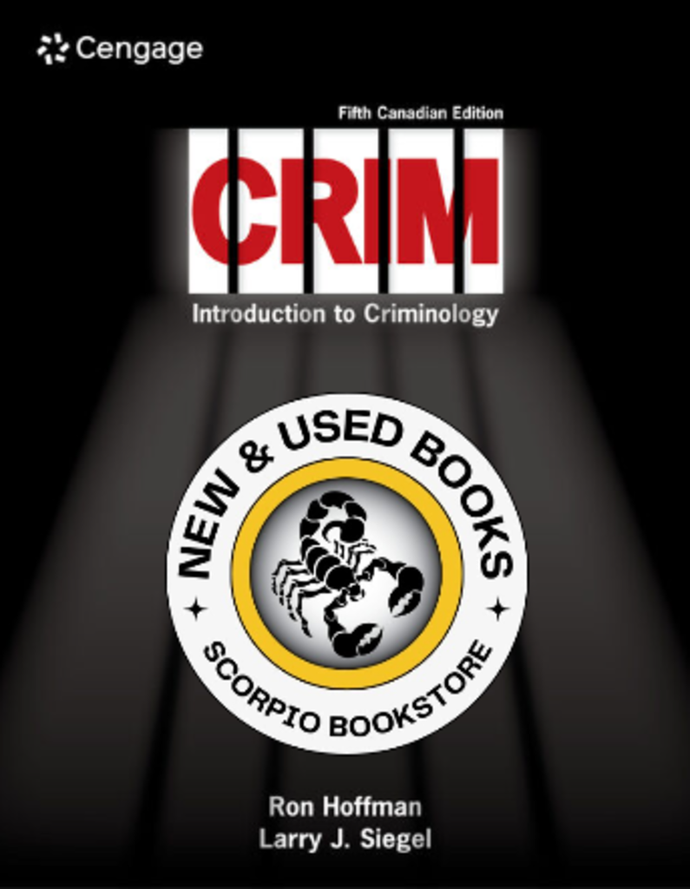 *PRE-ORDER, APPROX 4-6 BUSINESS DAYS* CRIM 5th Canadian Edition + MindTap by Ron Hoffman 9781779540119