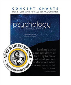 Concept Charts for Psychology Themes and Variations 4th Canadian Edition by Wayne Weiten 9780176575298 (USED:GOOD) *AVAILABLE FOR NEXT DAY PICK UP* *Z230 [ZZ]