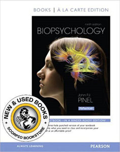 Biopsychology 9th Edition TEXTBOOK ONLY Looseleaf by John P.J. Pinel 9780205979769 (USED:GOOD) *AVAILABLE FOR NEXT DAY PICK UP* *Z129