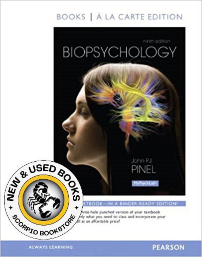 Biopsychology 9th Edition TEXTBOOK ONLY Looseleaf by John P.J. Pinel 9780205979769 (USED:GOOD) *AVAILABLE FOR NEXT DAY PICK UP* *Z129