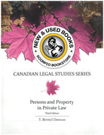 Persons and Property in Private Law 3rd Edition by T. Brettel Dawson 9781553223948 *96b *FINAL SALE* [ZZ]