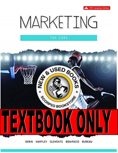 Marketing the Core 5th Edition by Roger Kerin 9781259269264 Text Only (USED:GOOD) *AVAILABLE FOR NEXT DAY PICK UP* *Z110 [ZZ]