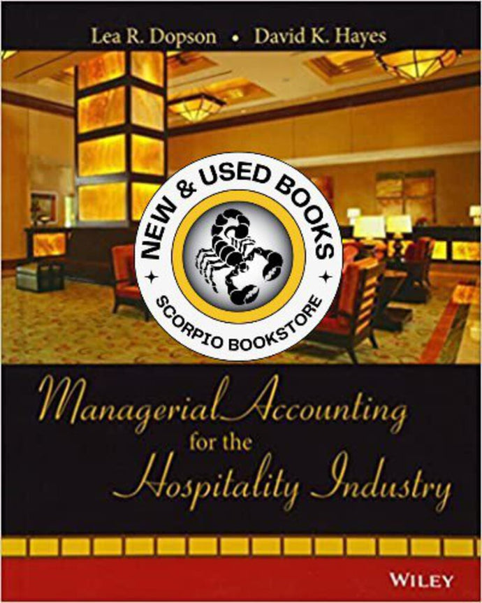 Managerial Accounting for the Hospitality Industry by Lea Dopson 9780471723370 (USED:GOOD) *AVAILABLE FOR NEXT DAY PICK UP* *Z86 [ZZ]
