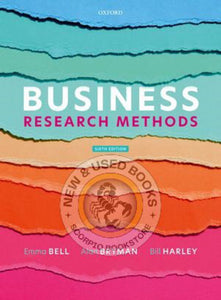 *PRE-ORDER, APPROX 3-5 BUSINESS DAYS* Business Research Methods 6th edition by Emma Bell 9780198869443 *92e
