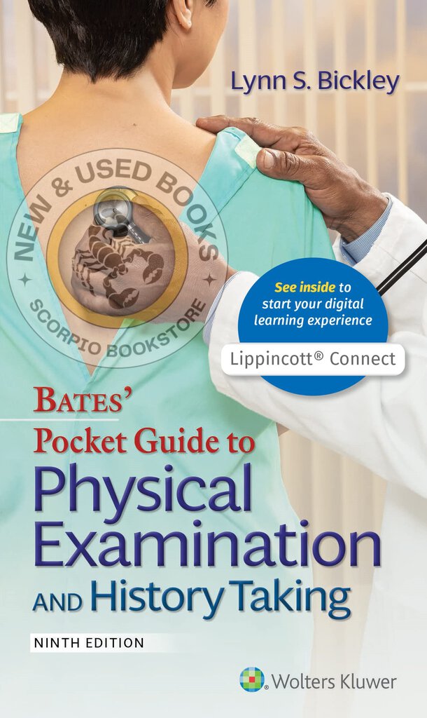 *PRE-ORDER, APPROX 7-10 BUSINESS DAYS* Bates' Pocket Guide to Physical Examination and History Taking 9th Edition by Lynn S. Bickley 9781975109875