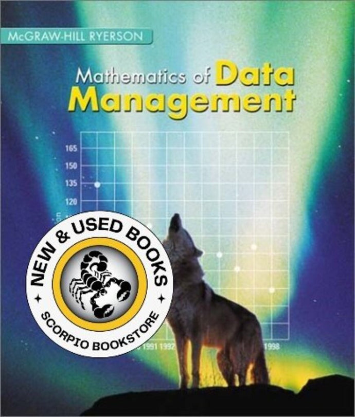 McGraw-Hill Ryerson Mathematics of Data Management by Barbara Canton 9780070917149 (USED:GOOD; markings, ripped first page) *AVAILABLE FOR NEXT DAY PICK UP* *wh2 [ZZ]