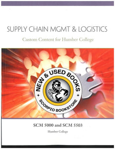 *PRE-ORDER, APPROX 7-10 BUSINESS DAYS, made on demand* Supply Chain Management Custom Humber 9780176786335 *FINAL SALE*