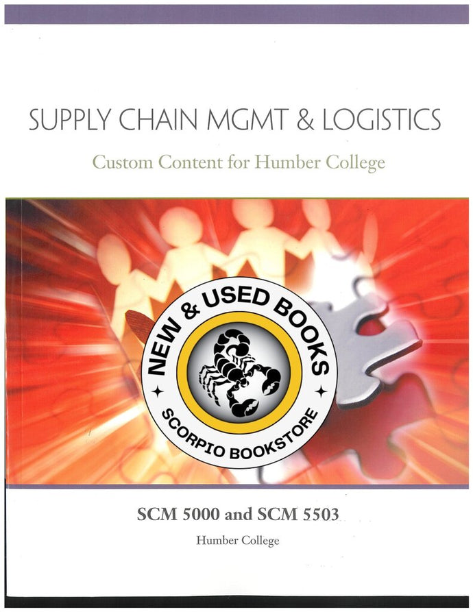 *PRE-ORDER, APPROX 7-10 BUSINESS DAYS, made on demand* Supply Chain Management Custom Humber 9780176786335 *FINAL SALE*