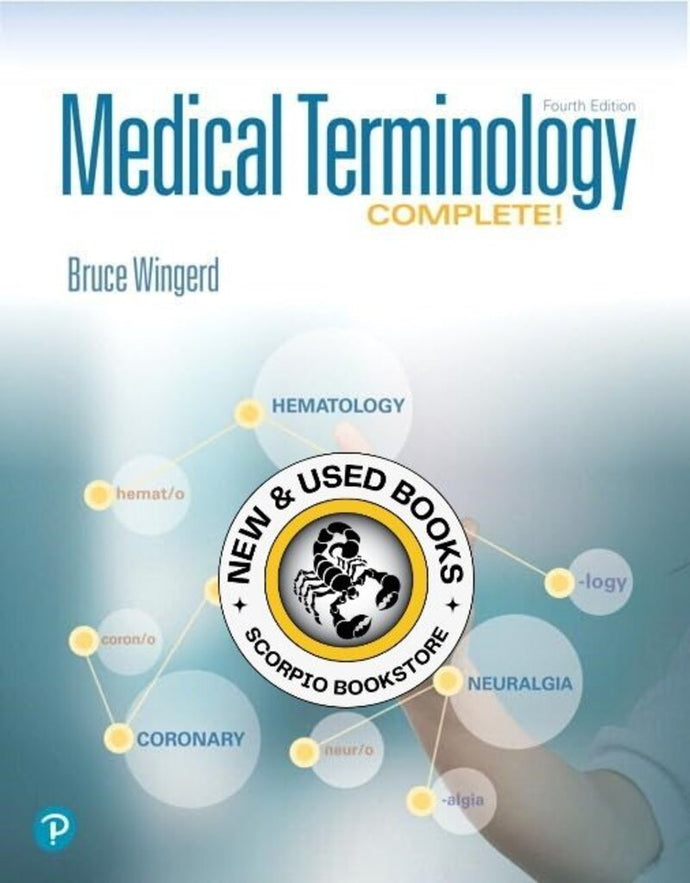 *PRE-ORDER, APPROX 4-6 BUSINESS DAYS* Medical Terminology Complete! 4th edition +MyLab Medical Terminology with Pearson eText by Bruce Wingerd PKG 9780134760599