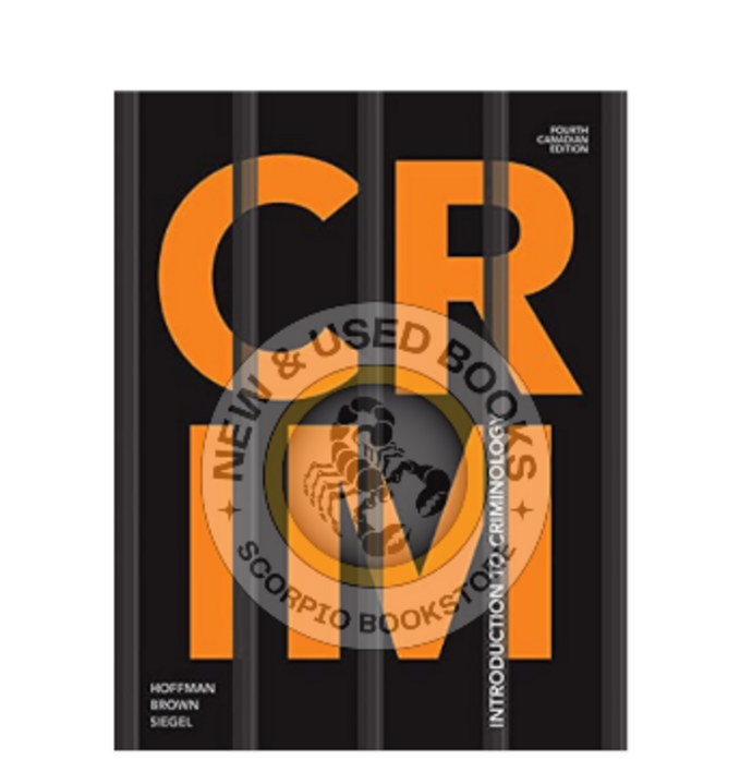 CRIM Introduction to Criminology 4th Edition +Mindtap by Ron Hoffman PKG 9781774740415 *FINAL SALE* *23a