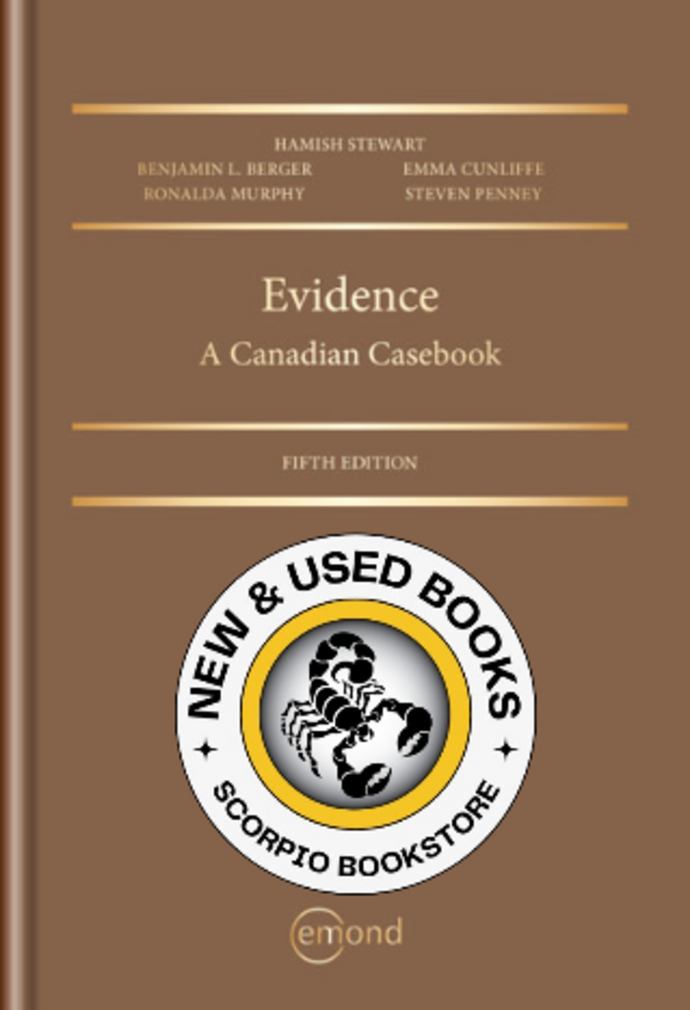 *PRE-ORDER, APPROX 2-3 BUSINESS DAYS* Evidence A Canadian Casebook 5th Edition by Hamish Stewart 9781772557350