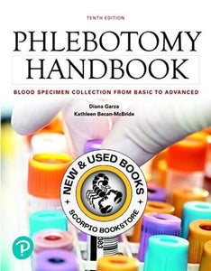 *PRE-ORDER, APPROX 4-6 BUSINESS DAYS* Phlebotomy Handbook 10th Edition by Diana Garza 9780134709321