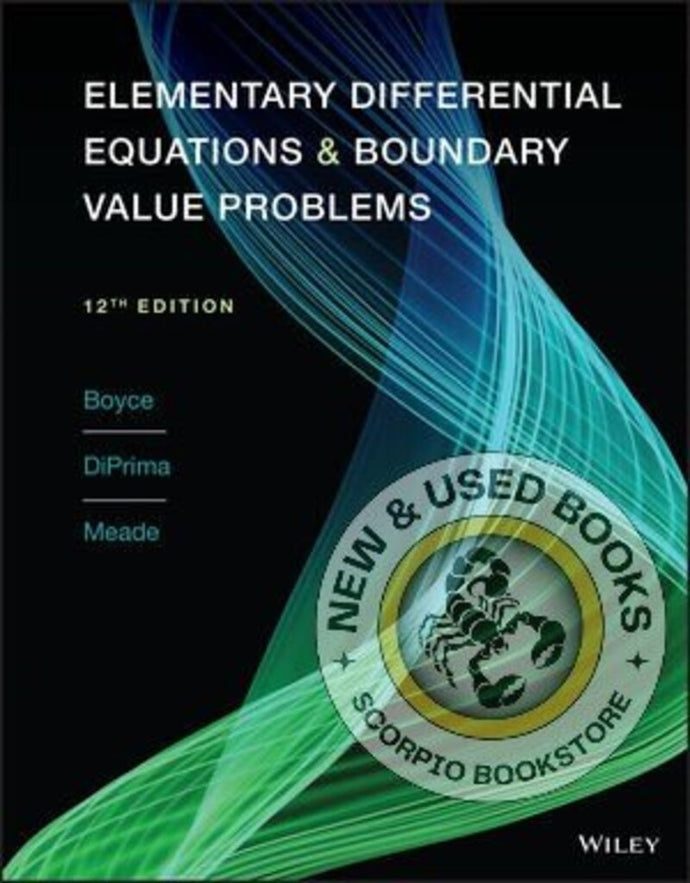 Elementary Differential Equations and Boundary Value Problems 12th edition by William E. Boyce LOOSELEAF9781119777694 *109e *SAN [ZZ]