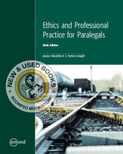 Load image into Gallery viewer, Ethics and Professional Practice for Paralegals 6th Edition by Jessica Hendriks 9781774625859 (USED:ACCEPTABLE; writing and minor water damage) *135a
