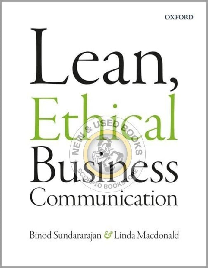 Lean Ethical Business 2017 by Sundadarajan 9780199011216 *A9 *SAN [ZZ]