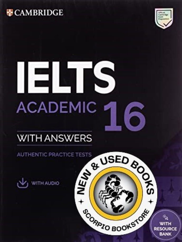 *PRE-ORDER, APPROX 7-10 BUSINESS DAYS* IELTS 16 Academic Student's Book with Answers with Audio with Resource Bank 9781108933858