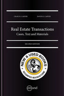 *PRE-ORDER, APPROX 2-3 BUSINESS DAYS* Real Estate Transactions Cases, Text and Materials 2nd Edition by Craig R. Carter 9781552395837 *131a [ZZ]