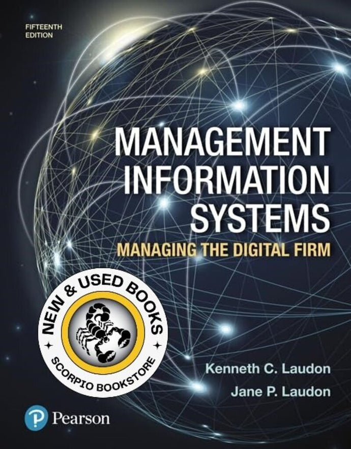 Management Information Systems 15th edition by Kenneth C. Laudon 9780134639710 (USED:VERYGOOD) *AVAILABLE FOR NEXT DAY PICK UP* *C10
