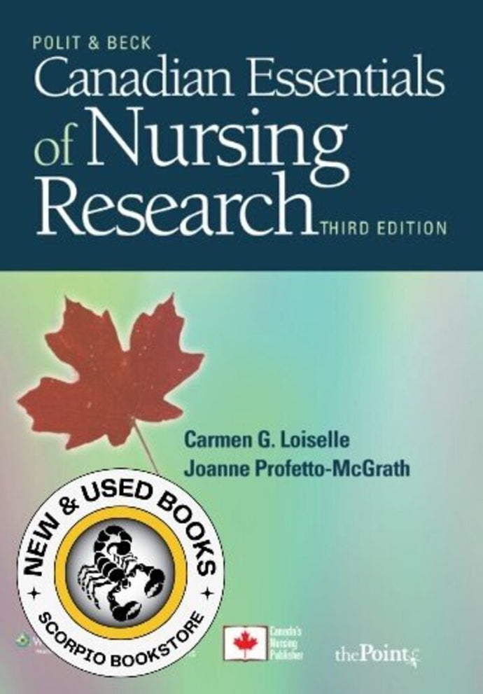 Canadian Essentials of Nursing Research 3rd Edition by Loiselle 9781605477299 (USED:GOOD) *AVAILABLE FOR NEXT DAY PICK UP* *Z224 [ZZ]