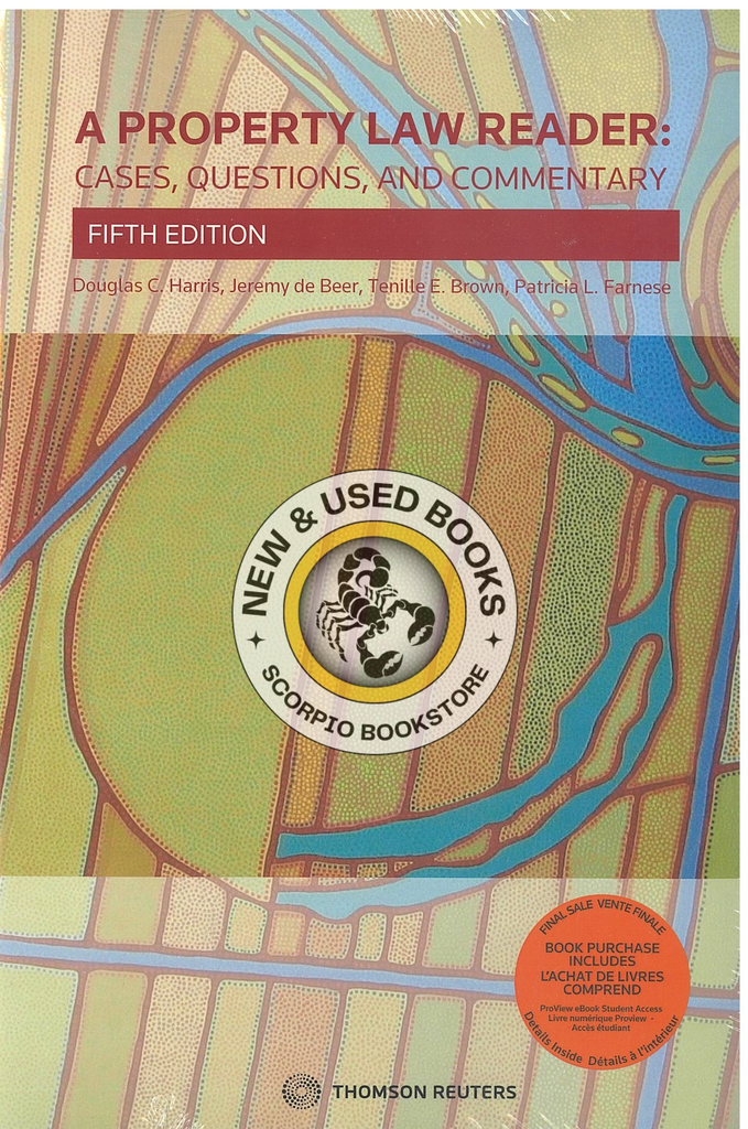 A Property Law Reader Cases Questions & Commentary 5th Edition +Proview by Douglas C. Harris, Beer, Brown 9781668714492 *FINAL SALE* *87e [ZZ]