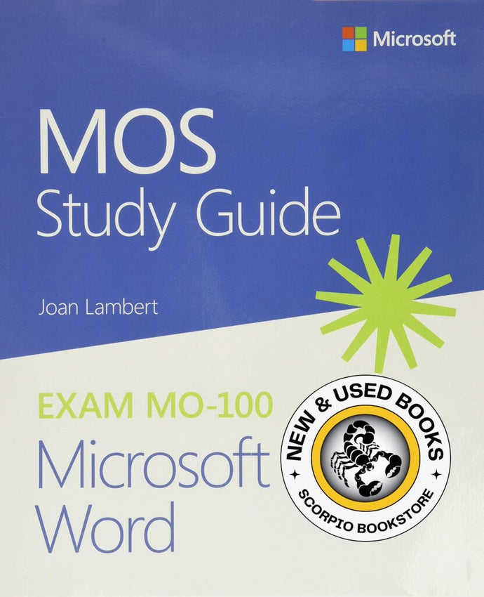 *PRE-ORDER, APPROX 7-14 BUSINESS DAYS, made-on-demand* MOS Study Guide for Microsoft Word Exam MO-100 by Joan Lambert 9780136628040