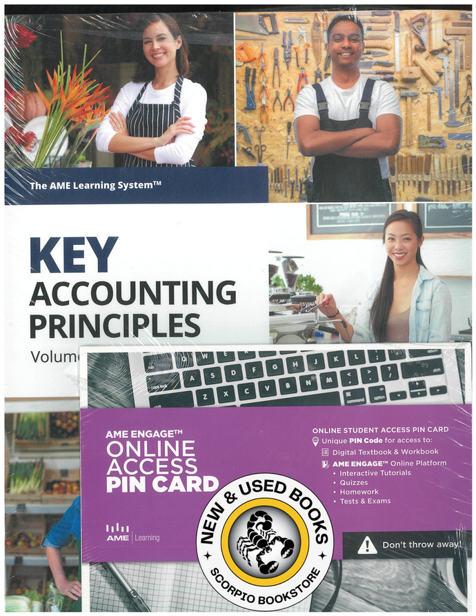 Key Accounting Principles, Volume 1 V6.0 + textbook workbook + PIN Card by Parker 9781990337017 *39a *SAN