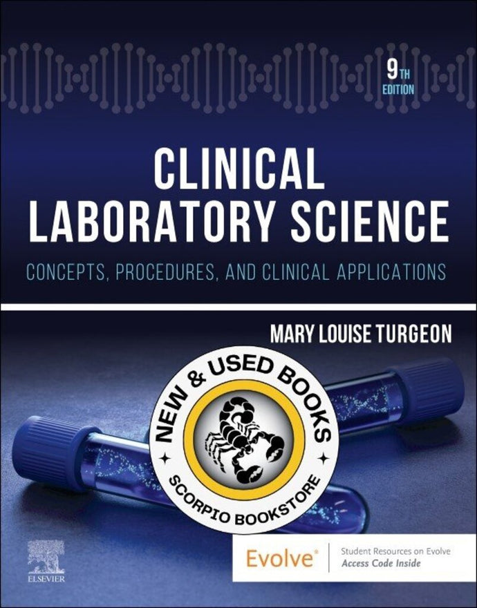 *PRE-ORDER, APPROX 2-3 BUSINESS DAYS* Clinical Laboratory Science 9th edition by Mary Louise Turgeon 9780323829342