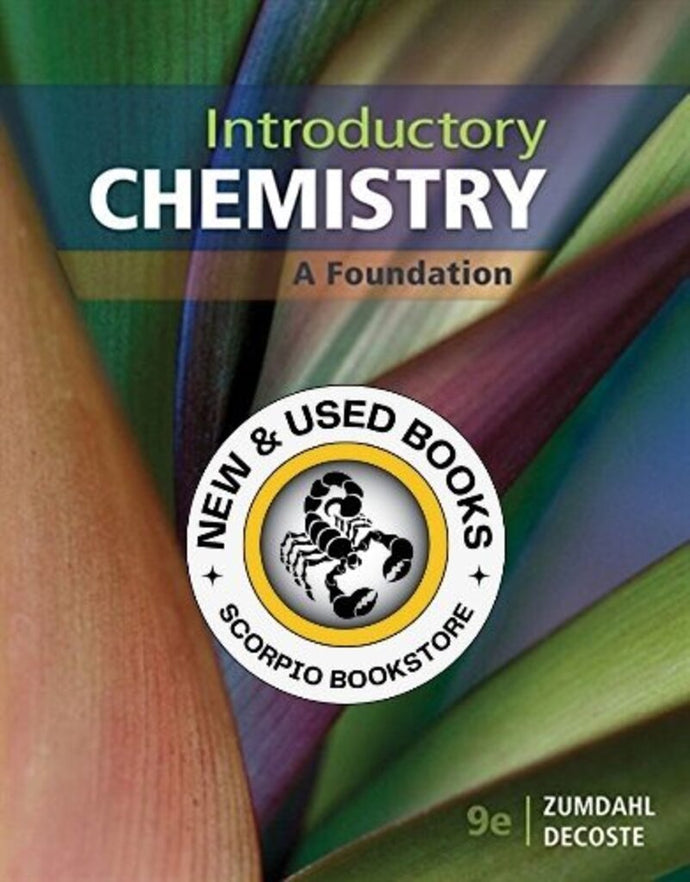*PRE-ORDER, APPROX 4-6 BUSINESS DAYS* Introductory Chemistry A Foundation 9th edition by Zumdahl 9781337399425 *FINAL SALE*