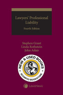 *PRE-ORDER, APPROX 7-10 BUSINESS DAYS* Lawyers' Professional Liability 4th edition by Stephen Grant 9780433502791 [ZZ]