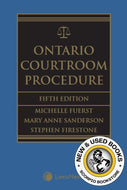 *PRE-ORDER, APPROX 7-10 BUSINESS DAYS* Ontario Courtroom Procedure 5th Edition by Michelle Fuerst STUDENT EDITION 9780433505976