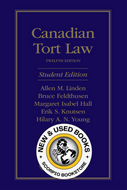 Canadian Tort Law 12th Edition Student Edition by Allen M. Linden 9780433519096 *SPECIAL PRICING, FINAL SALE* *86b