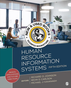 *PRE-ORDER, APPROX 7-10 BUSINESS DAYS* Human Resource Information Systems 5th Edition by Richard D. Johnson 9781544396743