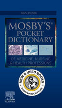 Load image into Gallery viewer, Mosby's Pocket Dictionary of Medicine, Nursing and Health Professions 9th edition by Mosby 9780323832915 (USED:VERYGOOD; minor water damage top corner) *67a
