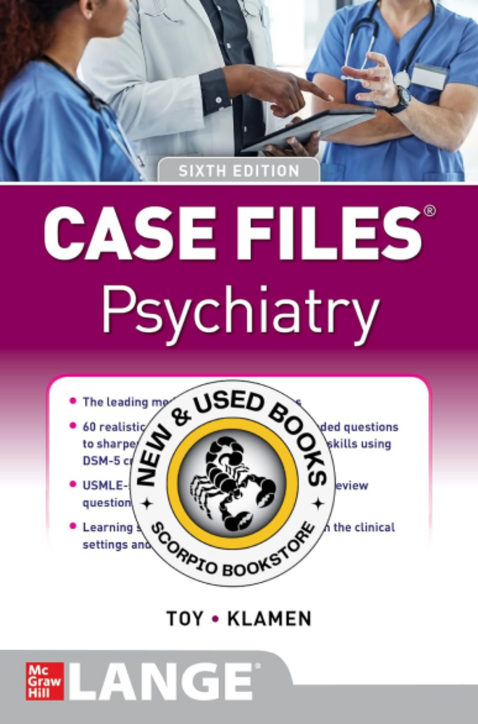 *PRE-ORDER, APPROX 2-3 BUSINESS DAYS* Case Files Psychiatry 6th Edition by Eugene C. Toy 9781260468731 *FINAL SALE*