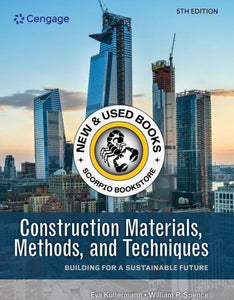 Construction Materials, Methods, and Techniques 5th Edition by Eva Kultermann 9780357513835 (USED:VERYGOOD) *A44 [ZZ]
