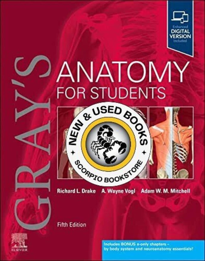 *PRE-ORDER, APPROX 2-3 BUSINESS DAYS* Gray's Anatomy for Students 5th Edition by Richard L. Drake 9780323934237 *47c