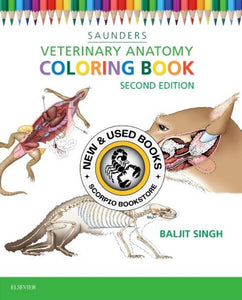*PRE-ORDER, APPROX 2-3 BUSINESS DAYS* Veterinary Anatomy Coloring Book 2nd Edition by Baljit Singh 9781455776849