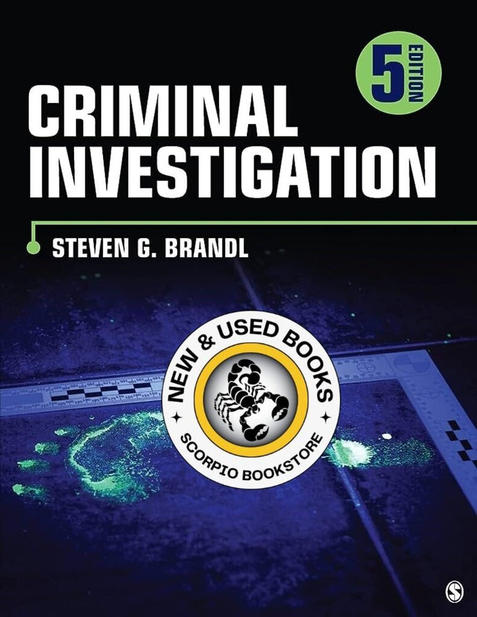 Criminal Investigation 5th Edition by Steven G. Brandl 9781544395654 (USED:LIKENEW) *A2 [ZZ]