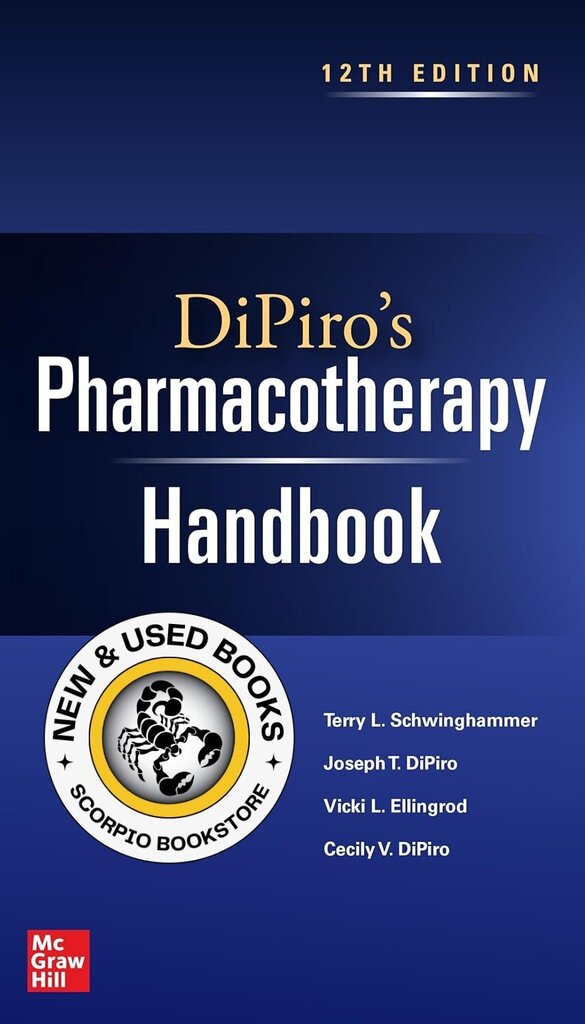 DiPiro's Pharmacotherapy Handbook 12th Edition by Terry L. Schwinghammer 9781264277919 (USED:VERYGOOD) *A27 [ZZ]