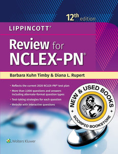*PRE-ORDER, APPROX 2-3 BUSINESS DAYS* Lippincott Review for NCLEX-PN 12th edition by Barbara Kuhn Timby 9781975141509