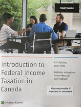 Load image into Gallery viewer, 2022-2023 Introduction to Federal Income Taxation in Canada 43rd edition + Study Guide 9781773791807 (USED:VERYGOOD) *AVAILABLE FOR NEXT DAY PICK UP* *wh8 [ZZ]
