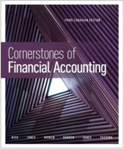 *PRE-ORDER, APPROX 4-6 BUSINESS DAYS* Cornerstones of Financial Accounting 3rd edition by Jay Rich Mowen 9780176898595 *FINAL SALE*