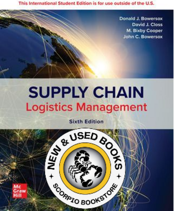 *PRE-ORDER, APPROX 7-10 BUSINESS DAYS* Supply Chain Logistics Management 6th Edition + Connect by Donald Bowersox 9781264491667
