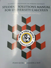 Load image into Gallery viewer, Student Solutions Manual for University Calculus 2nd Custom Edition for Ryerson University by Duane Kuoba 9780137288403 (USED:LIKENEW) *Z70 *AVAILABLE FOR NEXT DAY PICK UP*
