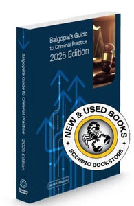*PRE-ORDER, APPROX 4-6 BUSINESS DAYS* Balgopal's Guide to Criminal Practice 2025 Edition by Jason Balgopal 9781038204776